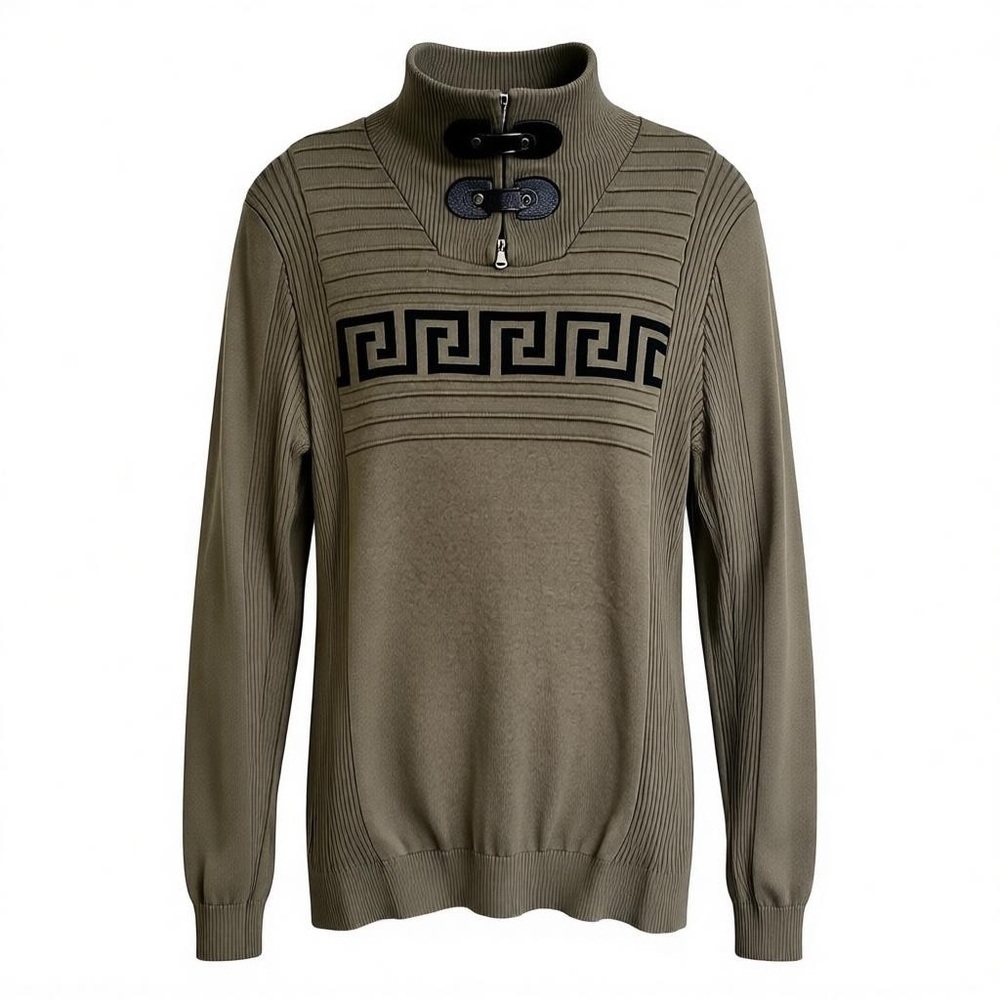 LCR Black Edition Mens Olive Green Knit Sweater Size XL Streetwear